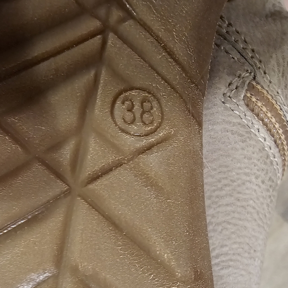 Miz Mooz sandals leather Size 38 fizzy upper anthropologie tan gray 7.5 - Picture 5 of 12